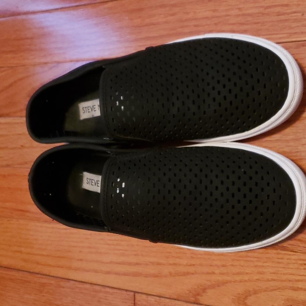 Steve Madden perforated slip on sneakers